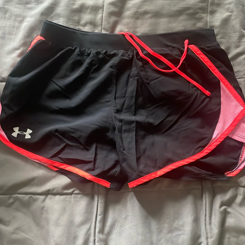 Black under armour shorts, worn just once